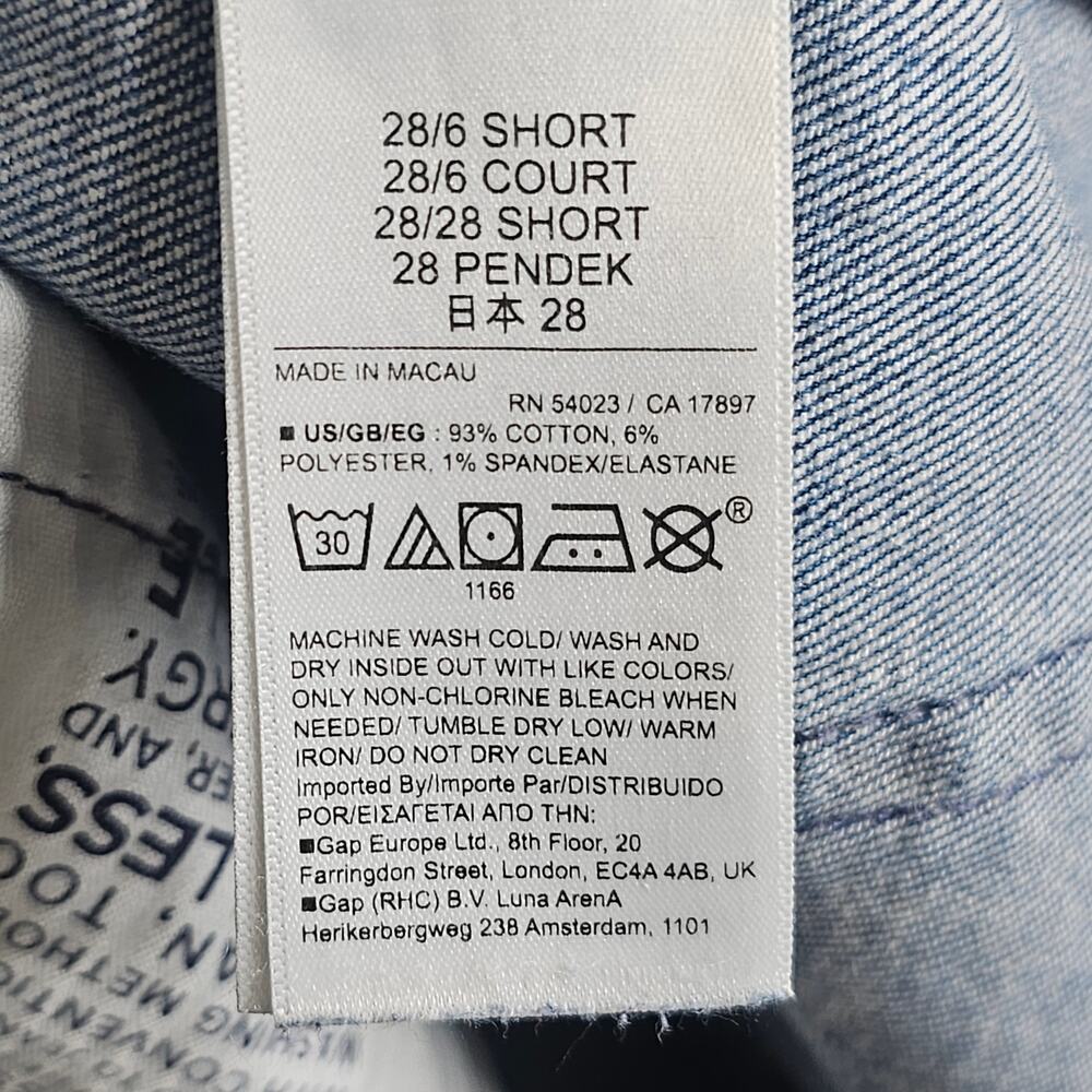 Gap 70s Flare High Rise Jeans Womens 28 Short Blue Colorblock Panel Denim - Picture 7 of 8